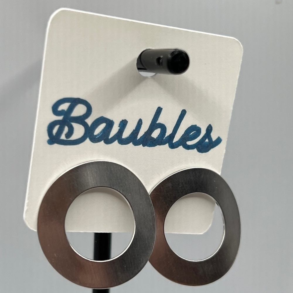 Baubles SILVER CIRCLE POST Earrings    $12 or bundle 3 for $20
